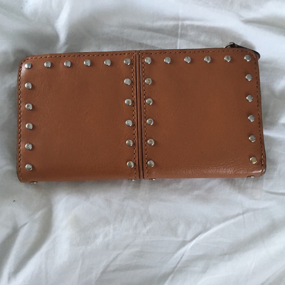 Michael Kors Brown Leather Studded Wallet